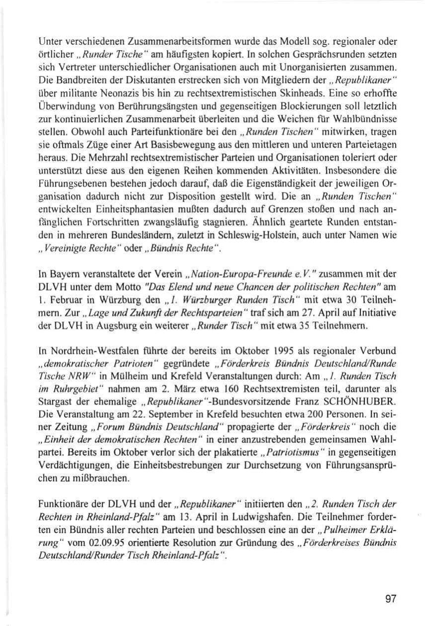 Seite 97 des Verfassungsschutzbericht 1996 Hamburg