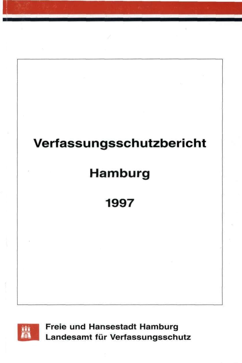Seite 1 des Verfassungsschutzbericht 1997 Hamburg