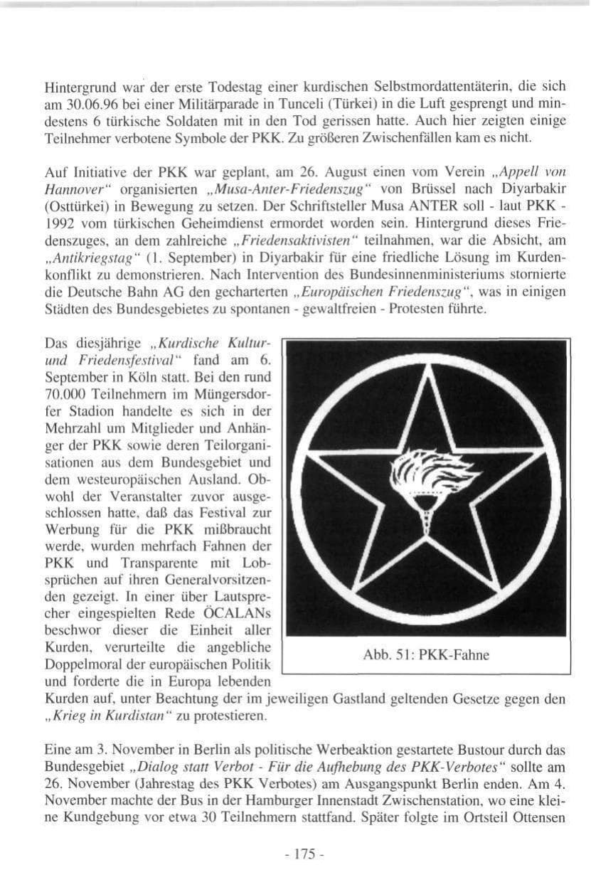 Seite 175 des Verfassungsschutzbericht 1997 Hamburg