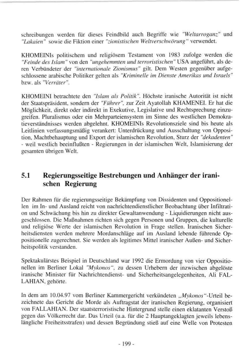 Seite 197 des Verfassungsschutzbericht 1997 Hamburg