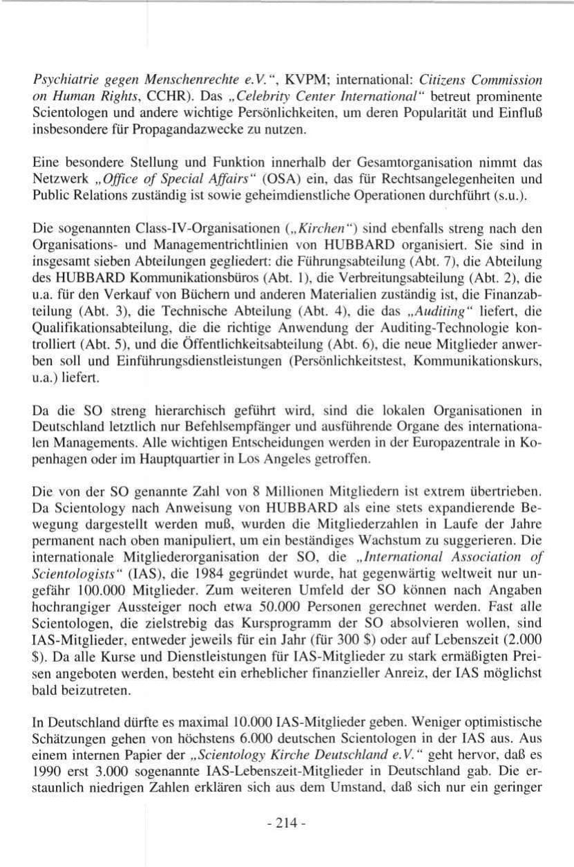 Seite 212 des Verfassungsschutzbericht 1997 Hamburg