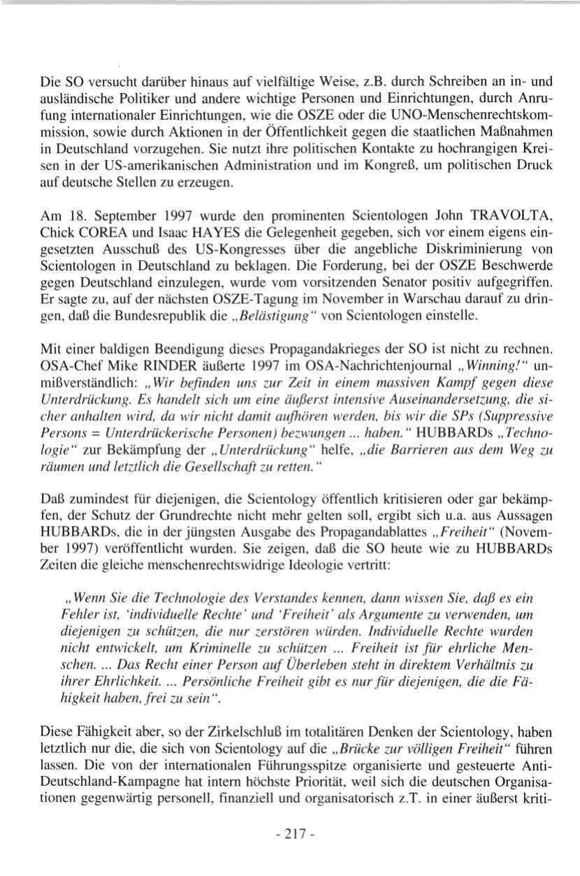 Seite 215 des Verfassungsschutzbericht 1997 Hamburg