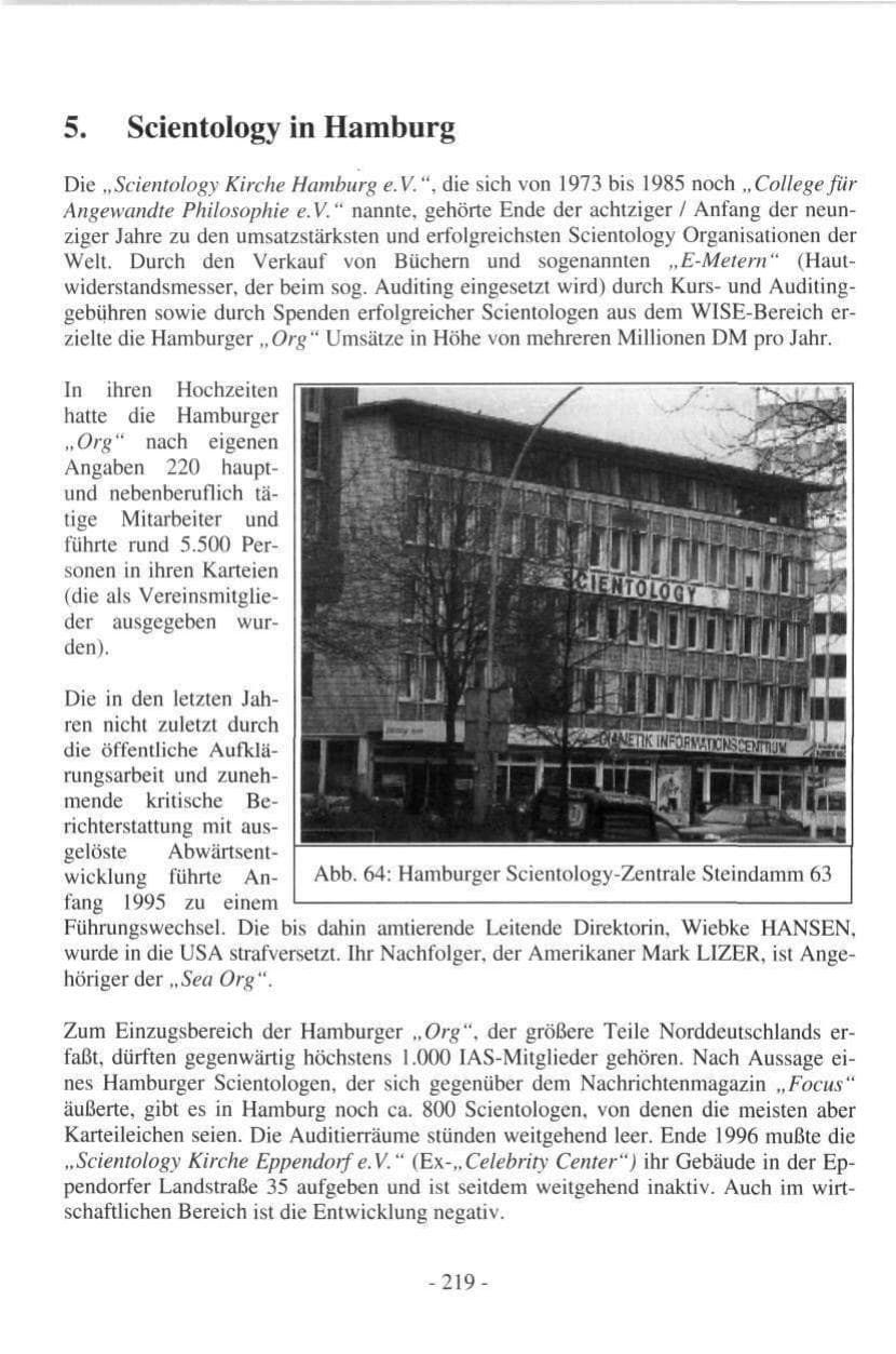 Seite 217 des Verfassungsschutzbericht 1997 Hamburg