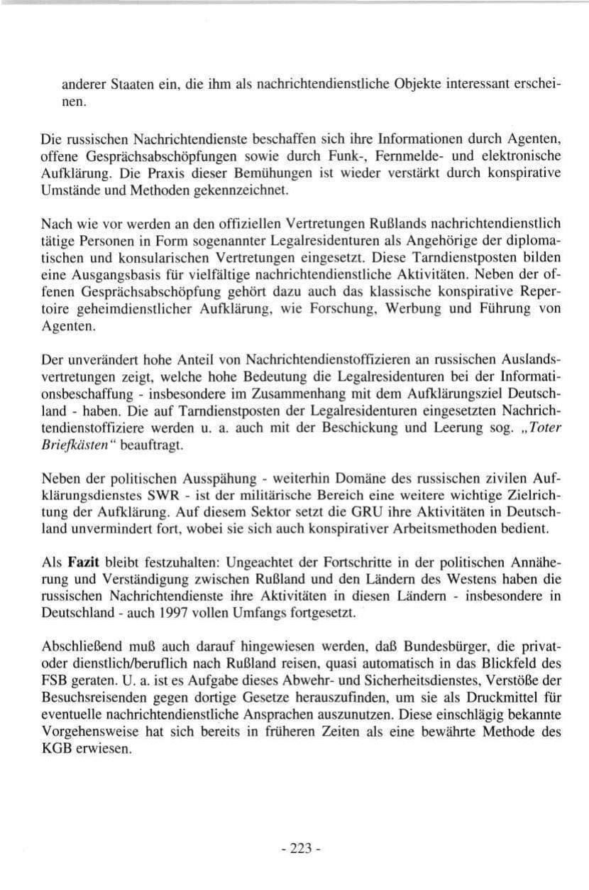 Seite 221 des Verfassungsschutzbericht 1997 Hamburg
