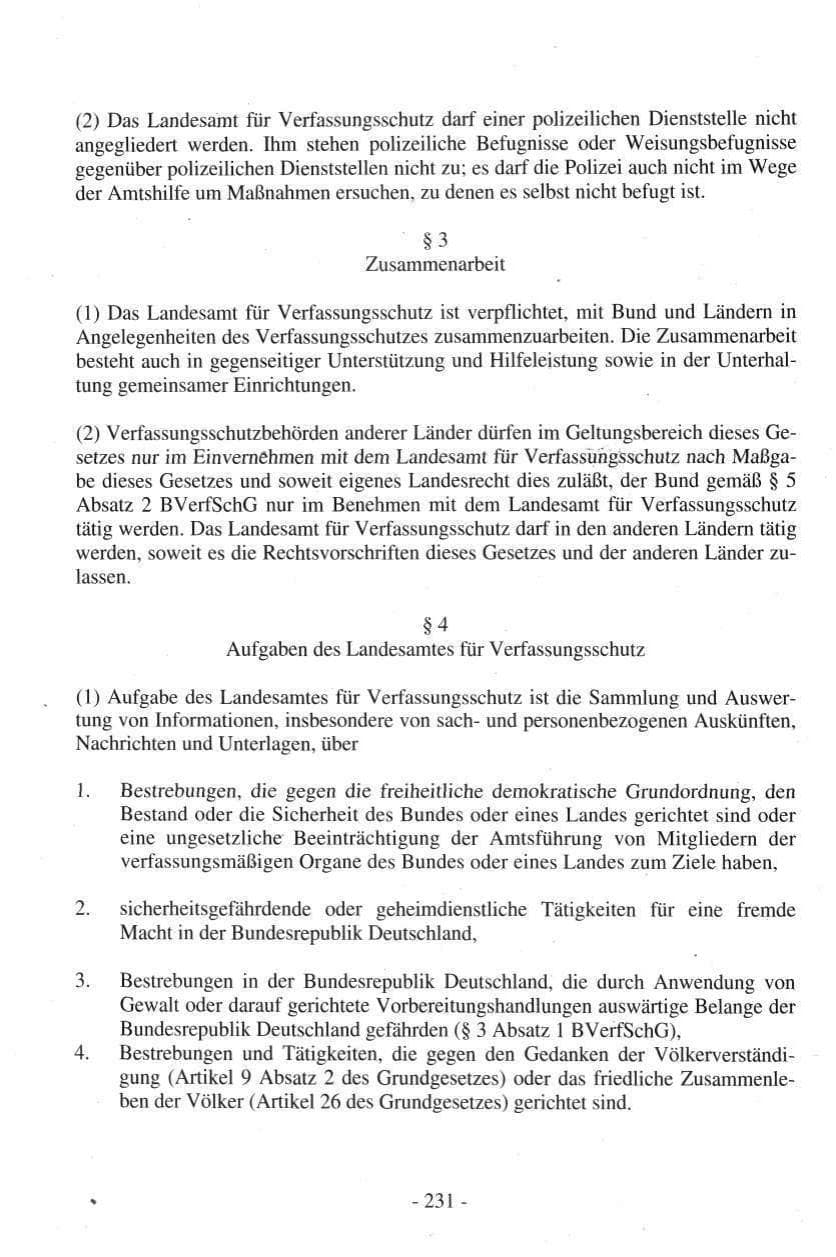 Seite 231 des Verfassungsschutzbericht 1997 Hamburg