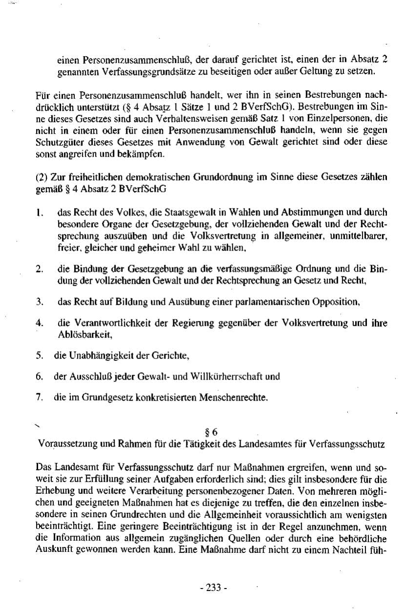 Seite 233 des Verfassungsschutzbericht 1997 Hamburg