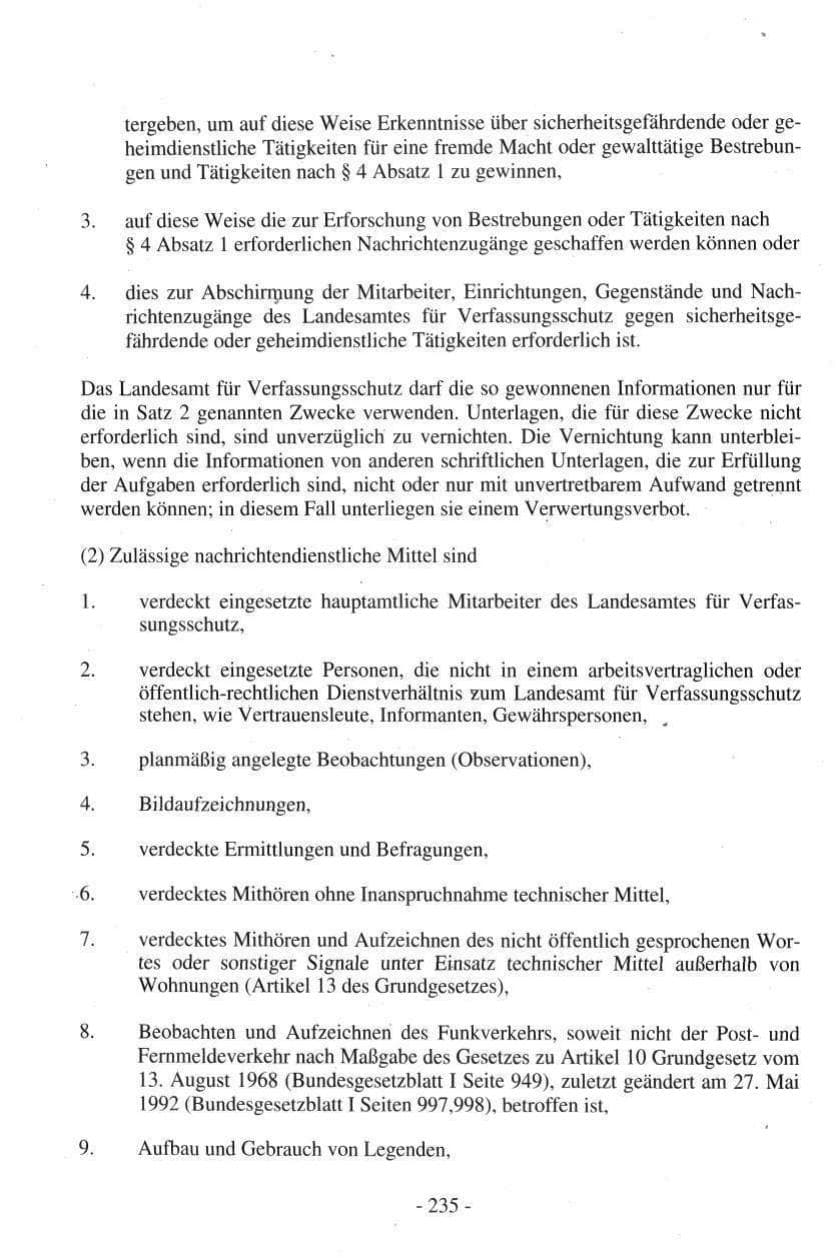 Seite 235 des Verfassungsschutzbericht 1997 Hamburg