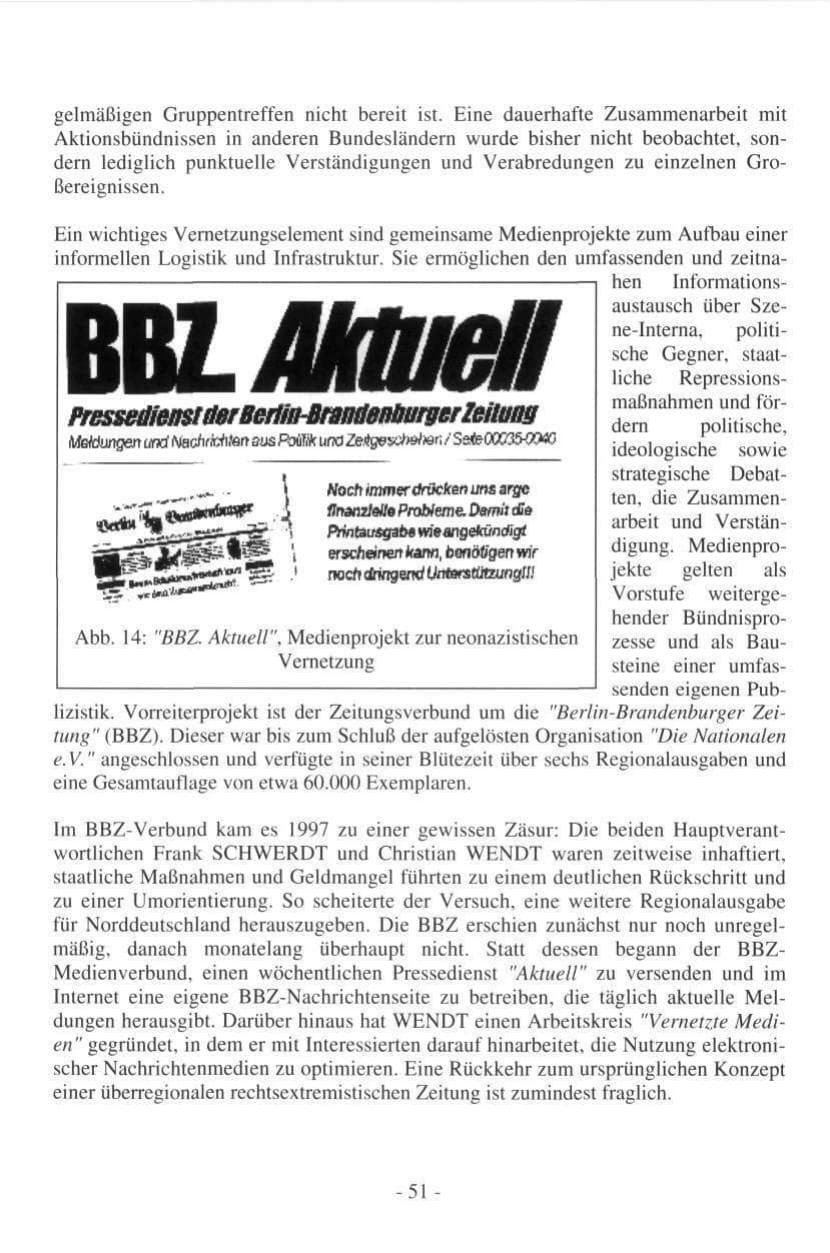 Seite 51 des Verfassungsschutzbericht 1997 Hamburg