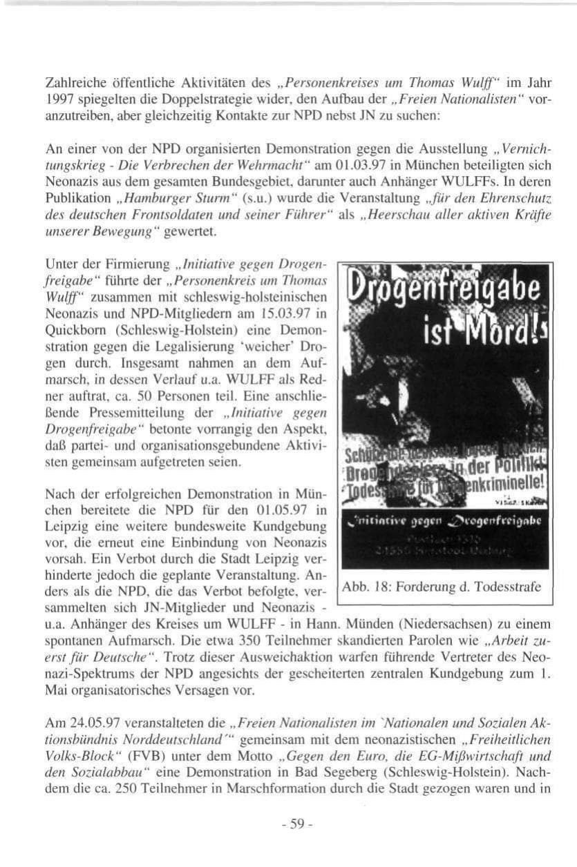 Seite 59 des Verfassungsschutzbericht 1997 Hamburg