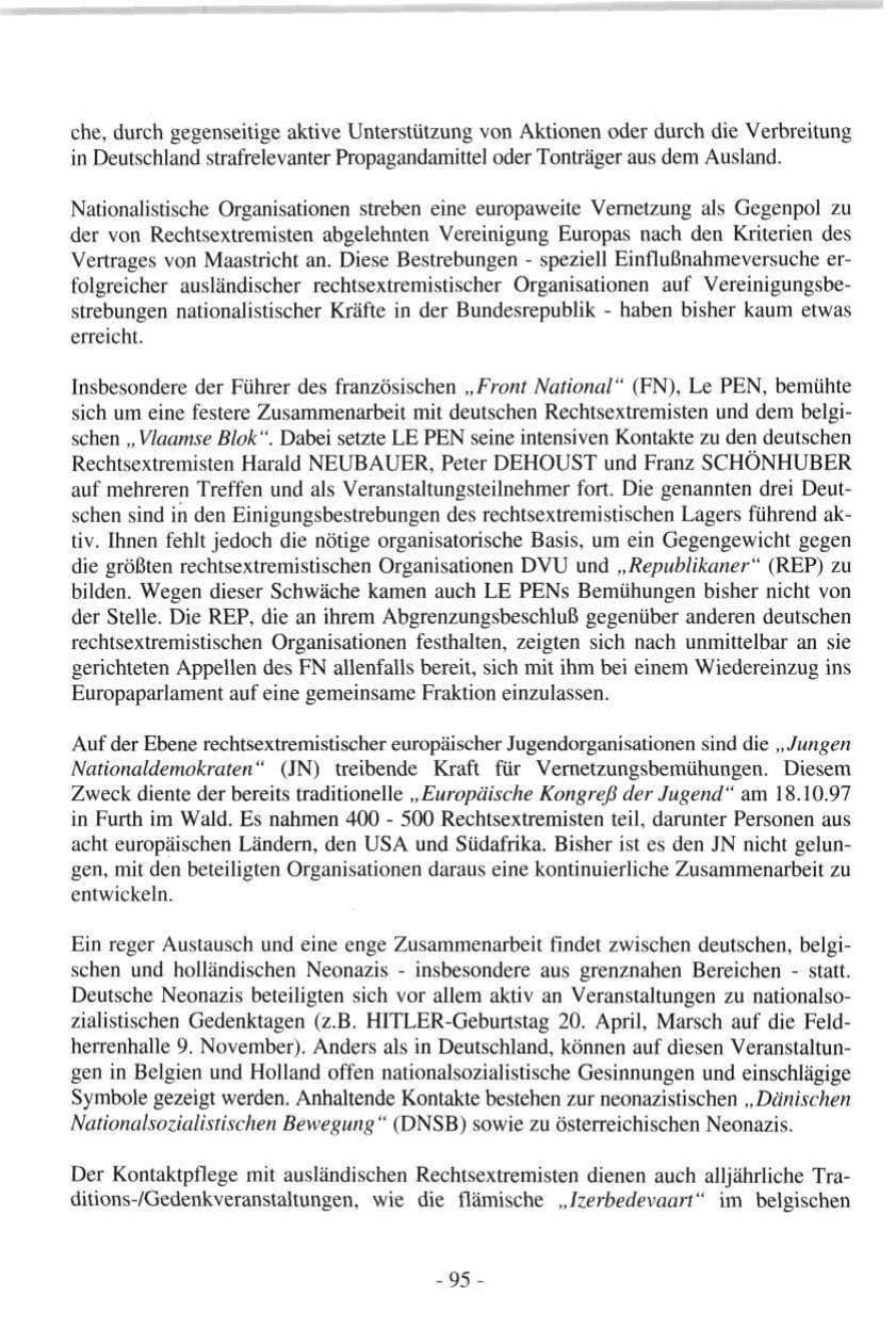 Seite 95 des Verfassungsschutzbericht 1997 Hamburg