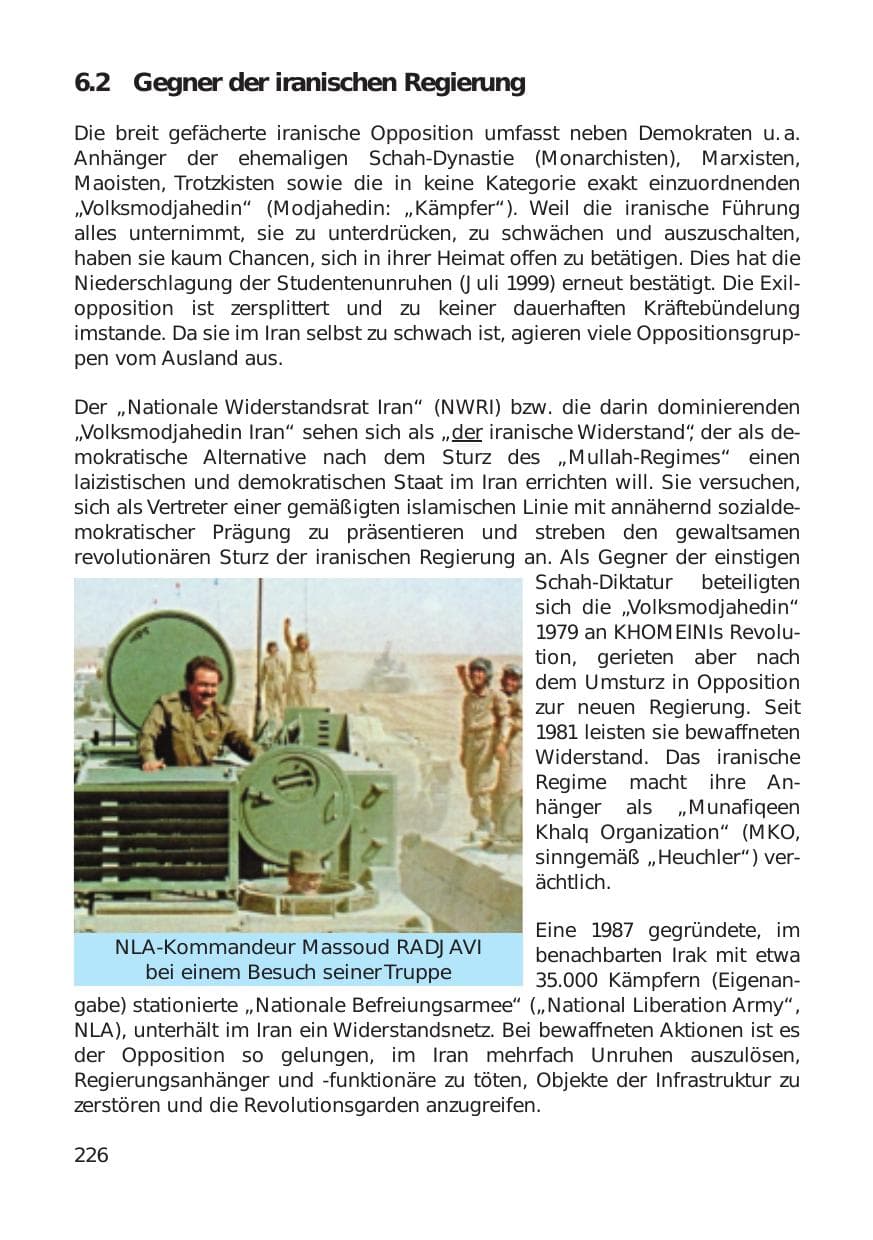 Seite 226 des Verfassungsschutzbericht 1999 Hamburg
