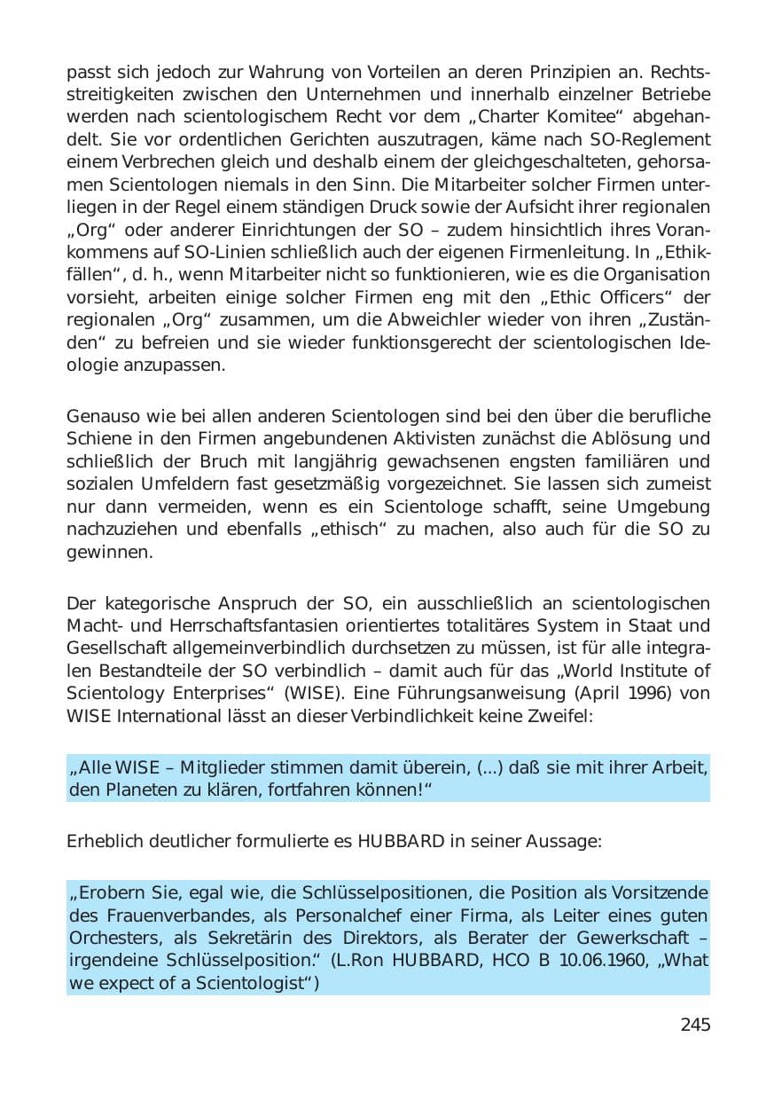 Seite 245 des Verfassungsschutzbericht 1999 Hamburg