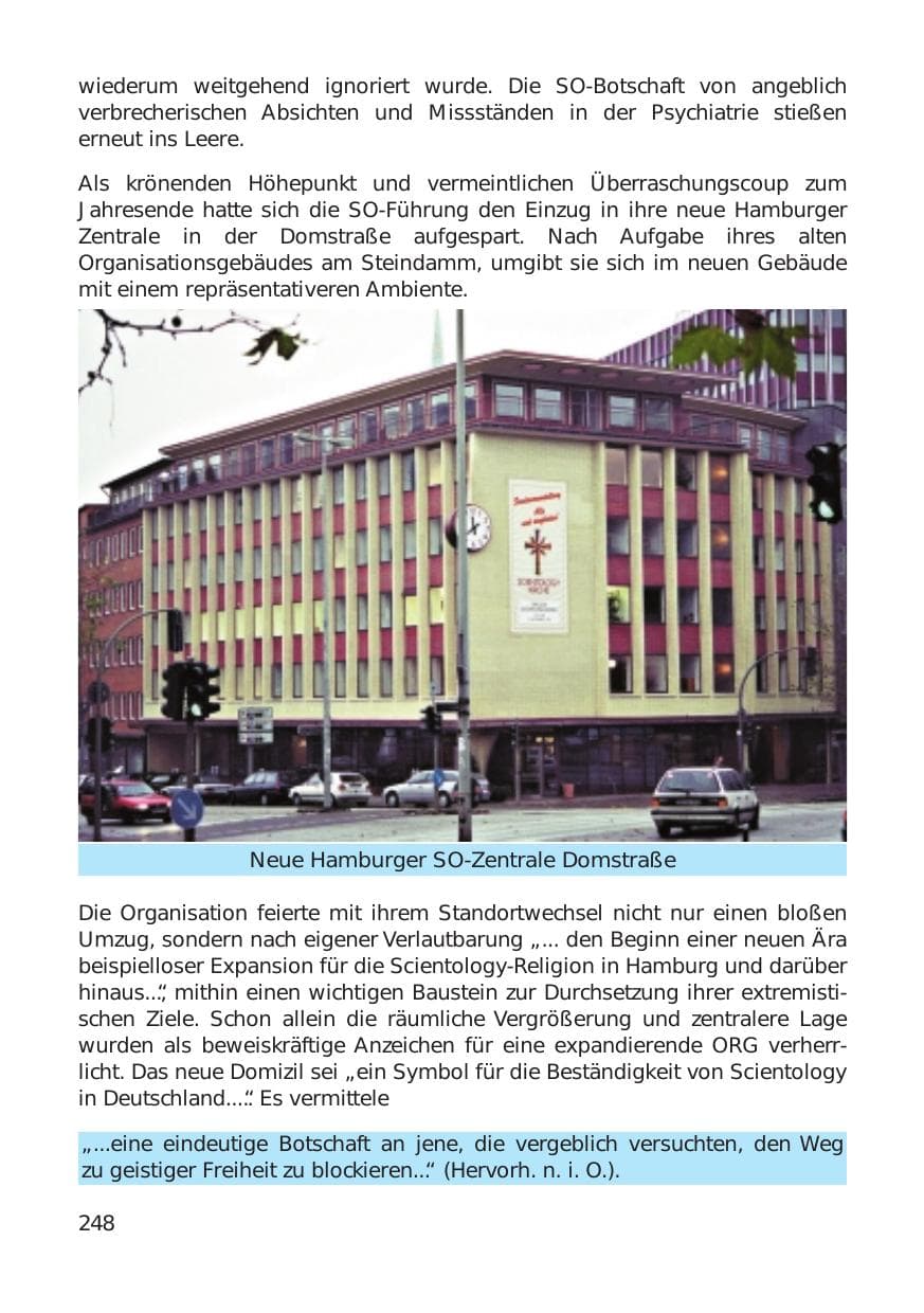 Seite 248 des Verfassungsschutzbericht 1999 Hamburg