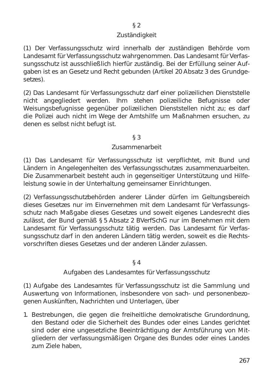 Seite 267 des Verfassungsschutzbericht 1999 Hamburg