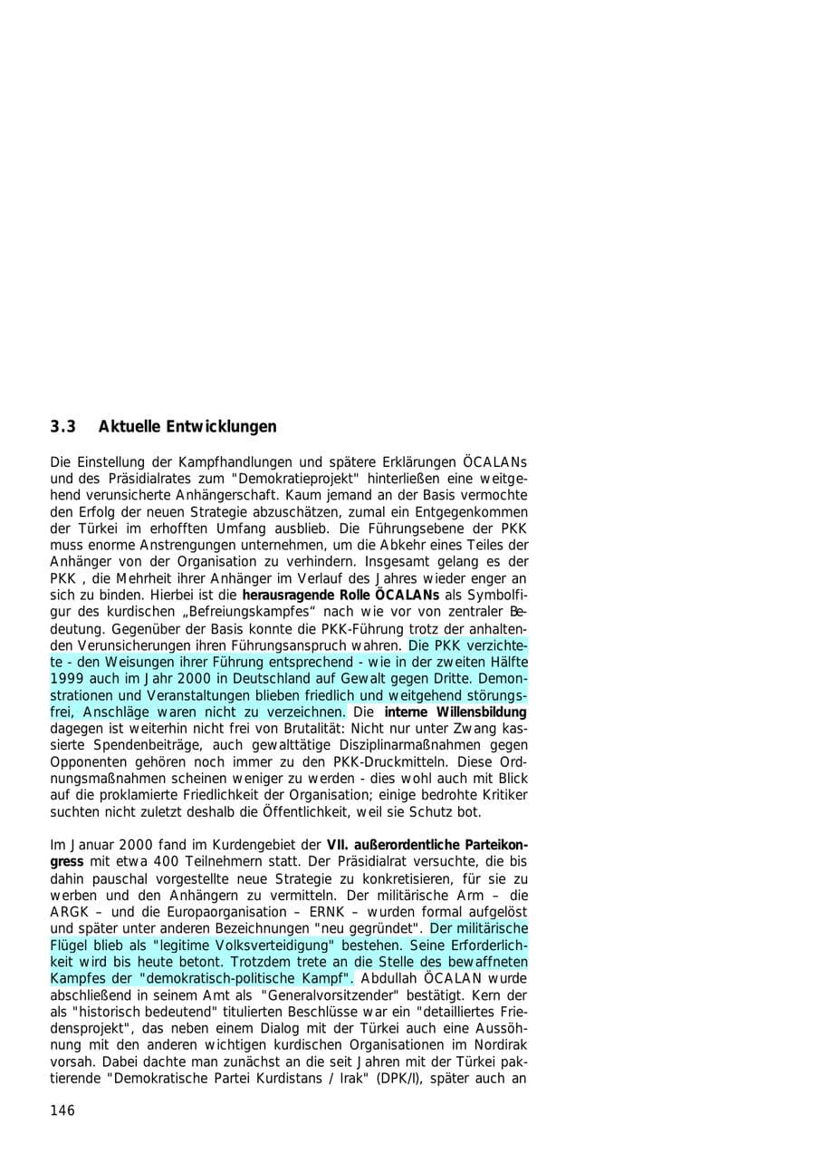 Seite 146 des Verfassungsschutzbericht 2000 Hamburg