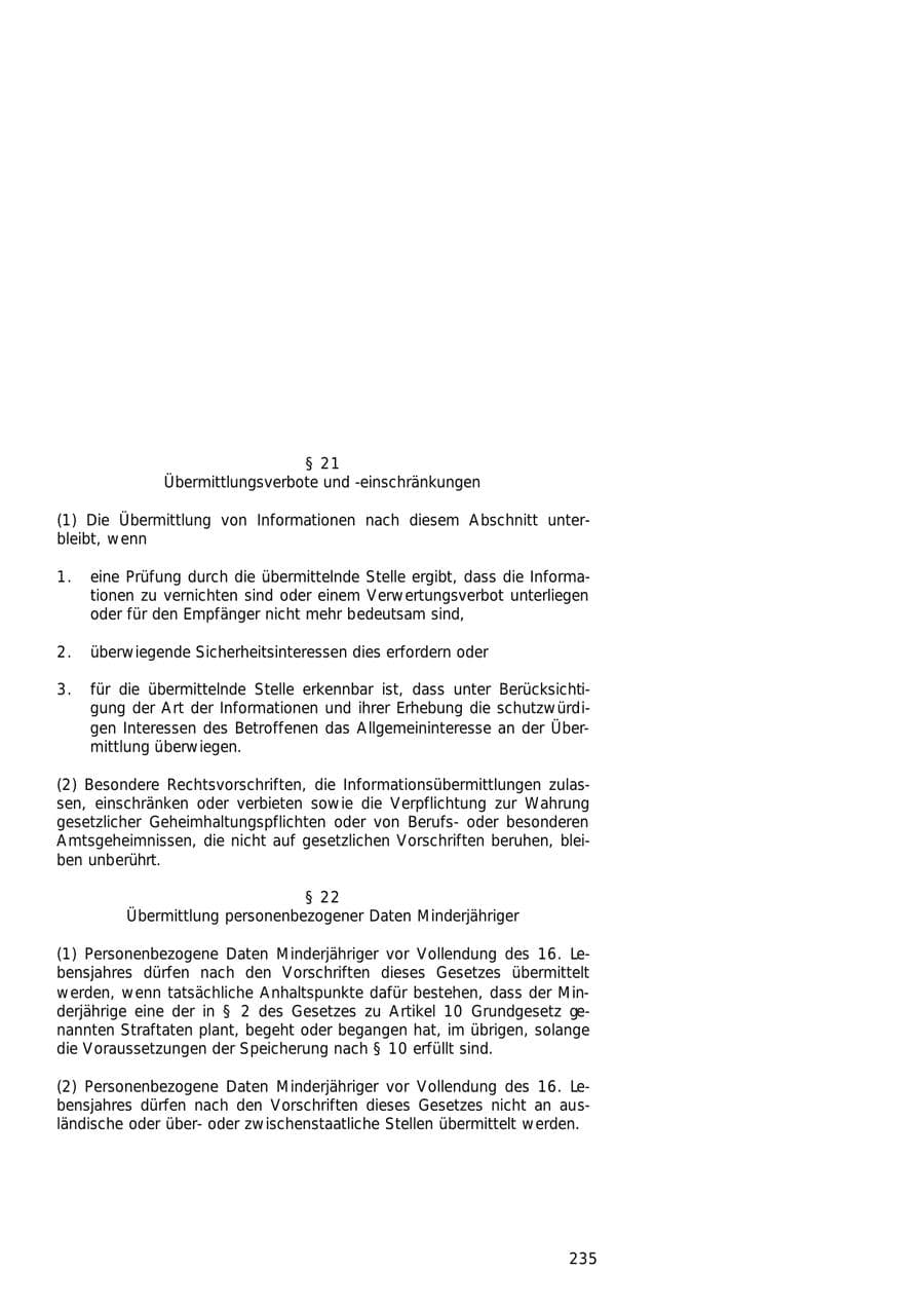 Seite 235 des Verfassungsschutzbericht 2000 Hamburg