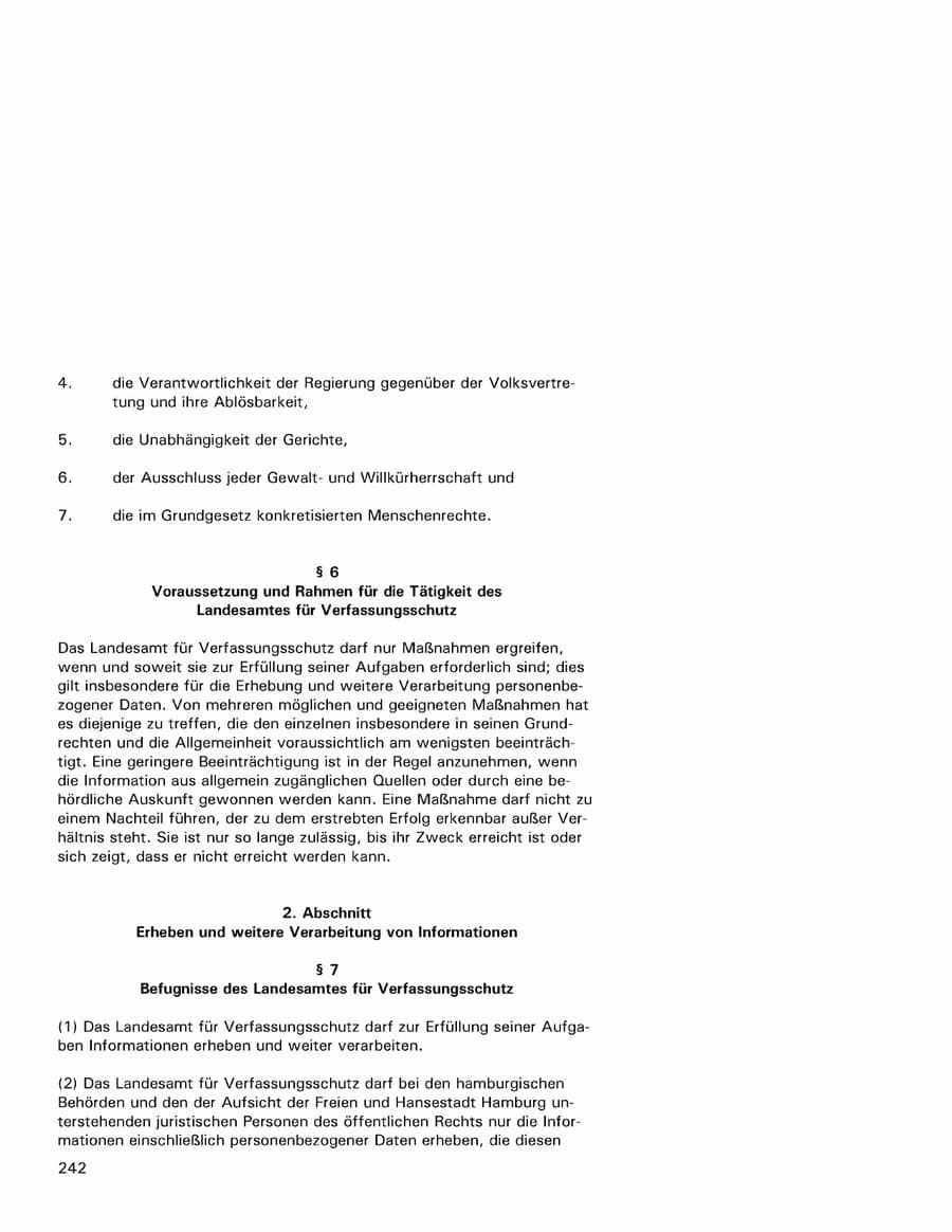 Seite 242 des Verfassungsschutzbericht 2001 Hamburg