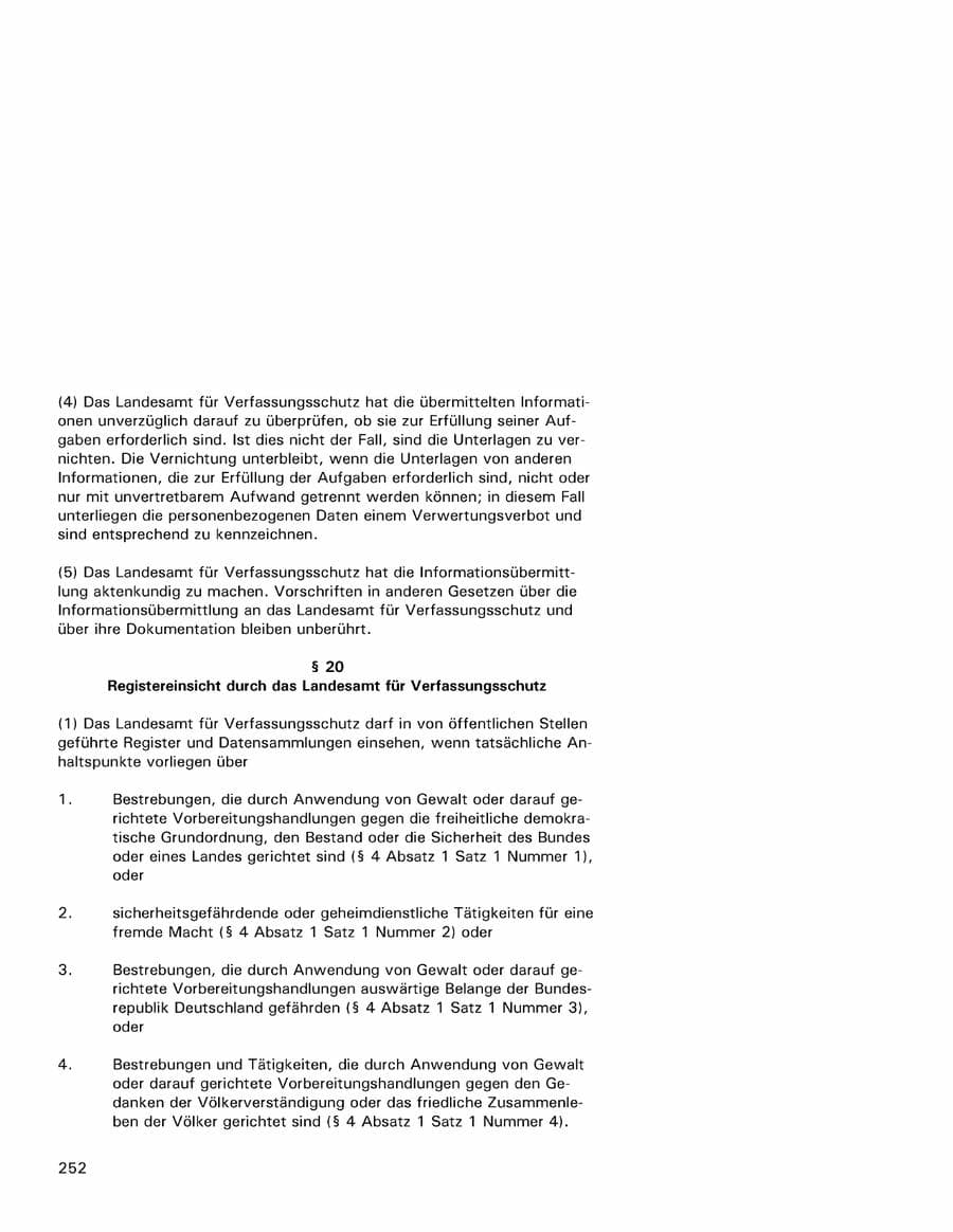 Seite 252 des Verfassungsschutzbericht 2001 Hamburg