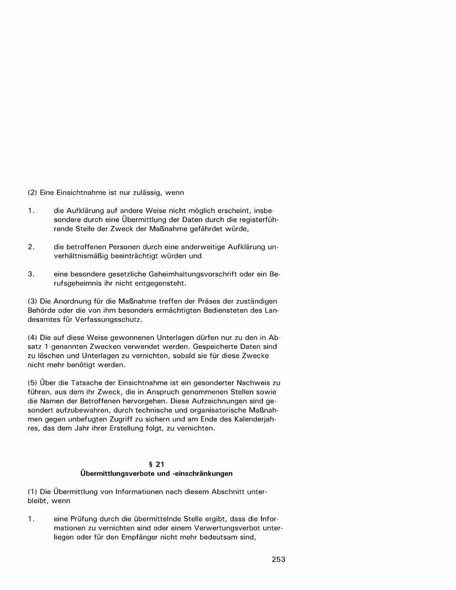 Seite 253 des Verfassungsschutzbericht 2001 Hamburg