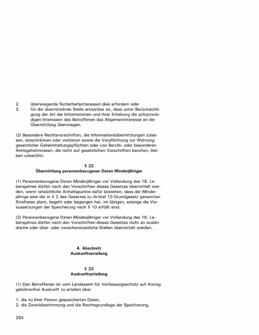 Seite 254 des Verfassungsschutzbericht 2001 Hamburg