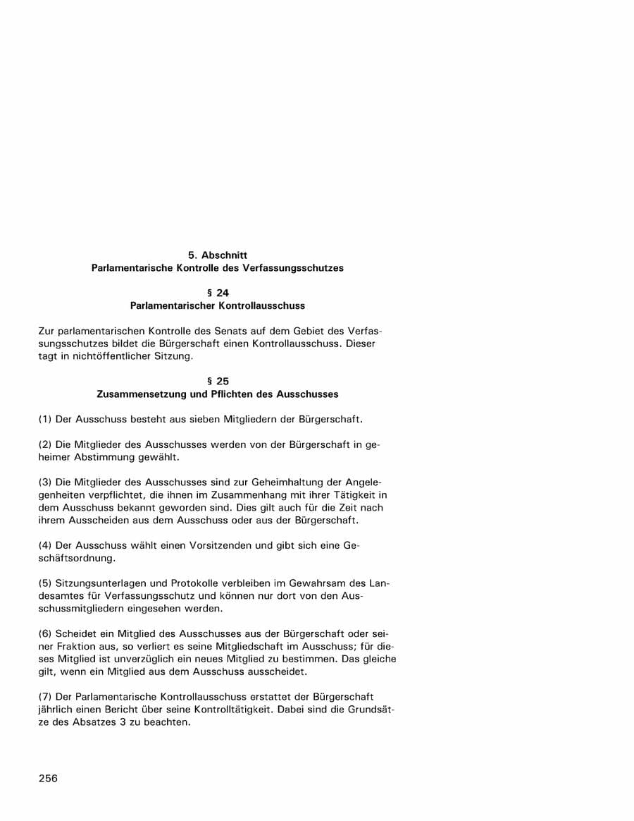 Seite 256 des Verfassungsschutzbericht 2001 Hamburg