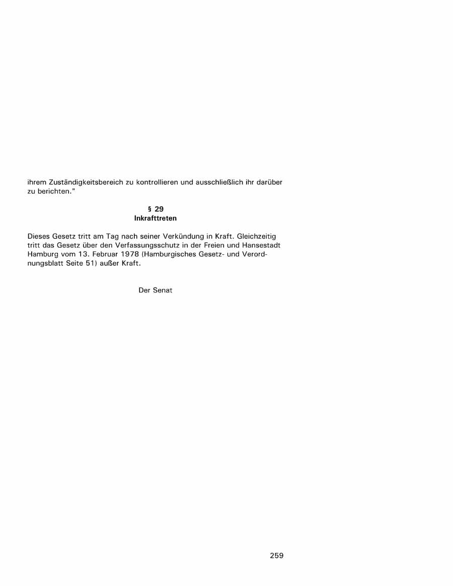 Seite 259 des Verfassungsschutzbericht 2001 Hamburg