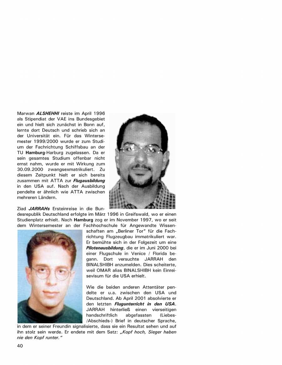 Seite 40 des Verfassungsschutzbericht 2001 Hamburg