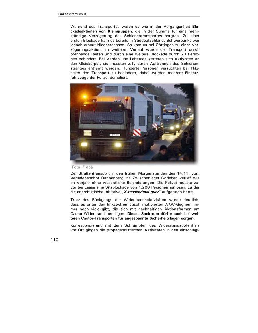 Seite 112 des Verfassungsschutzbericht 2002 Hamburg