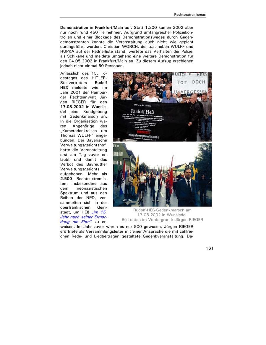 Seite 163 des Verfassungsschutzbericht 2002 Hamburg