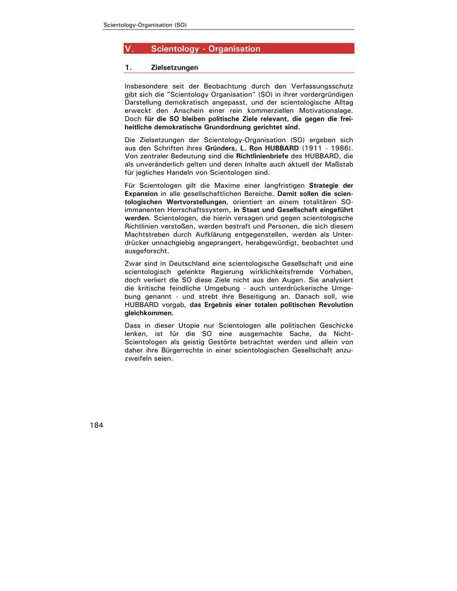 Seite 186 des Verfassungsschutzbericht 2002 Hamburg