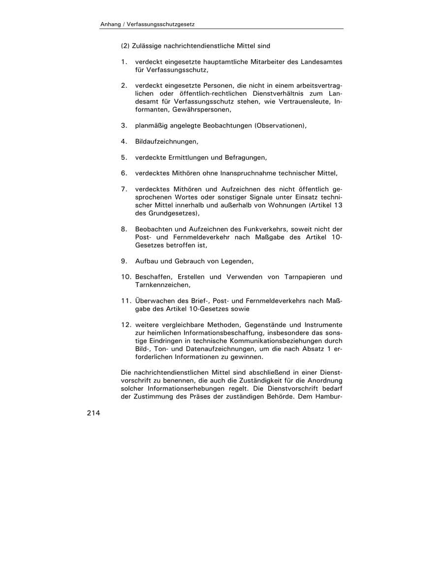 Seite 216 des Verfassungsschutzbericht 2002 Hamburg