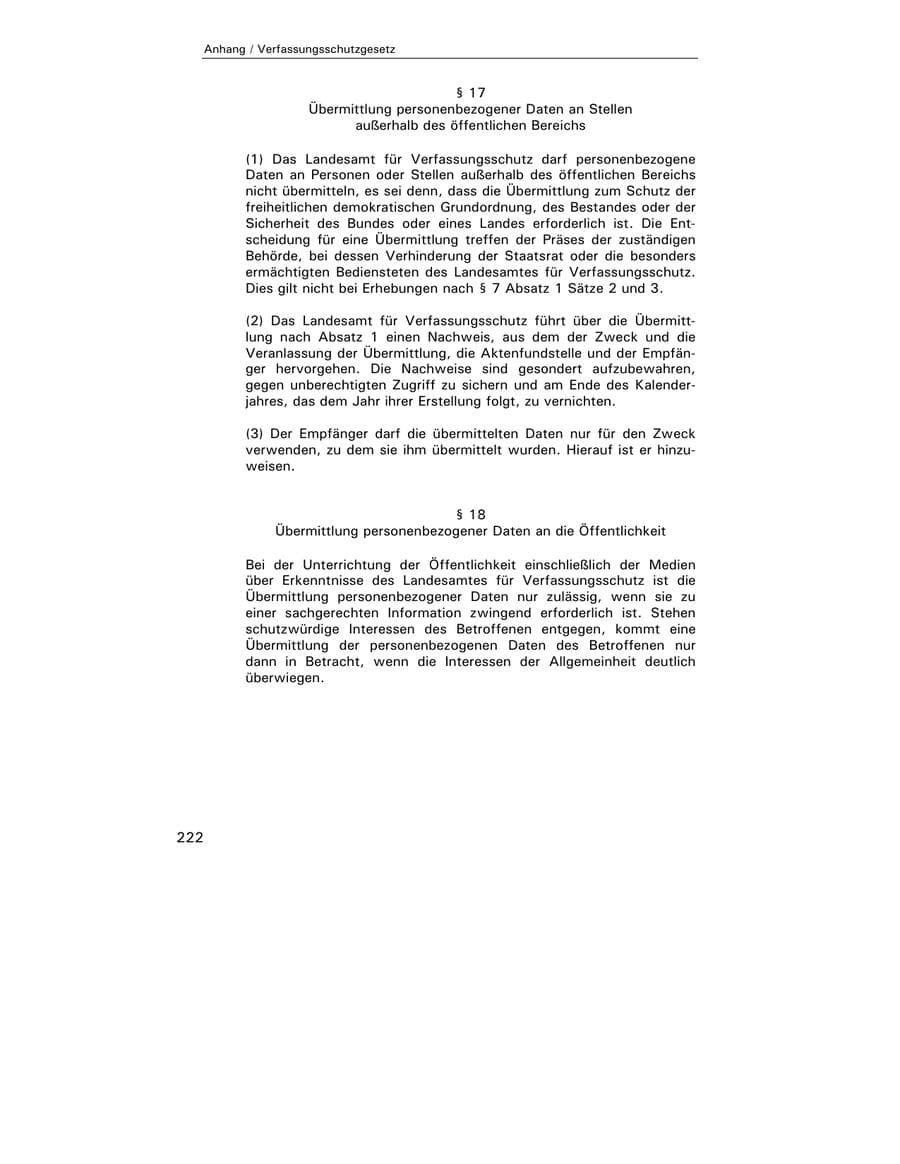 Seite 224 des Verfassungsschutzbericht 2002 Hamburg
