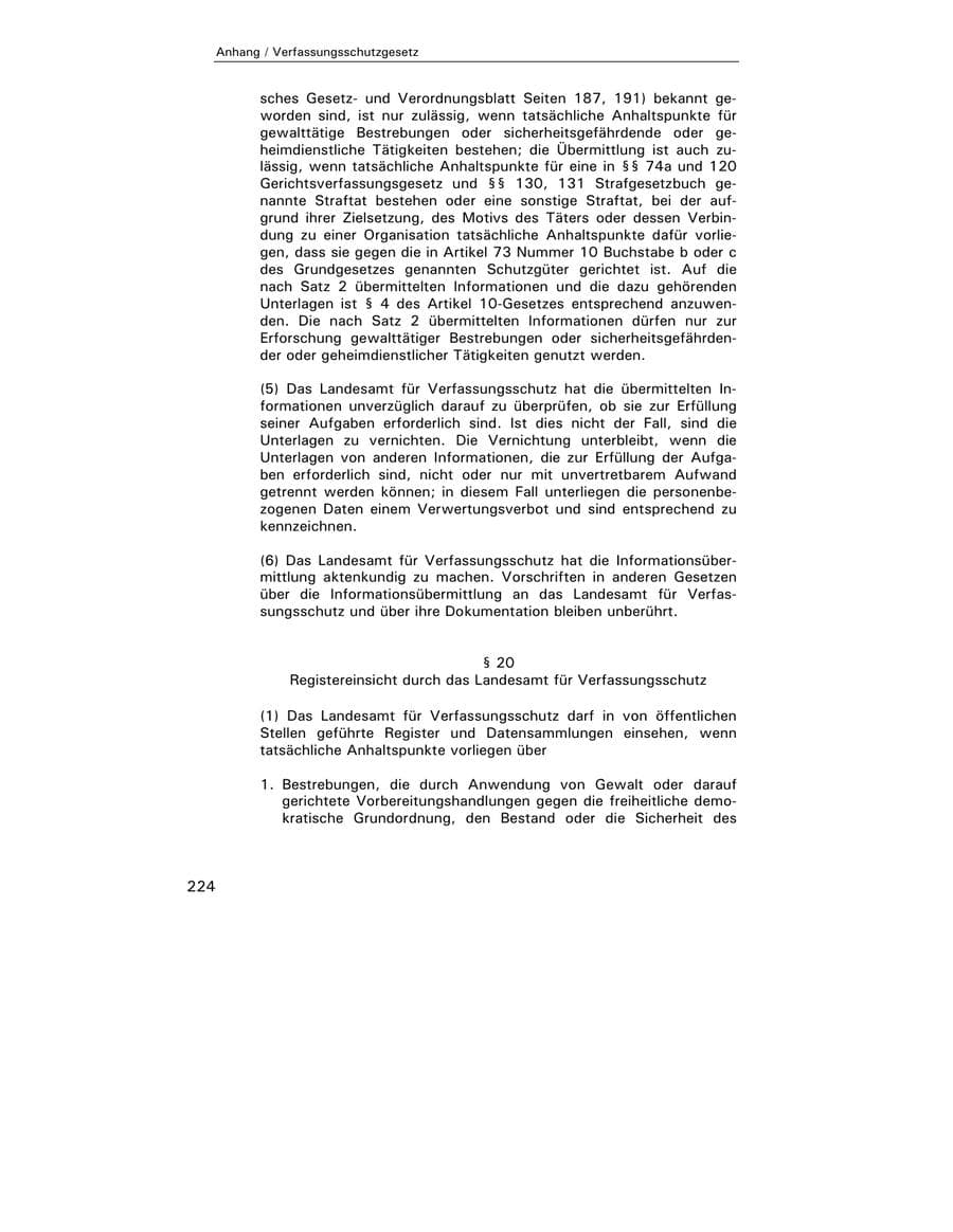 Seite 226 des Verfassungsschutzbericht 2002 Hamburg