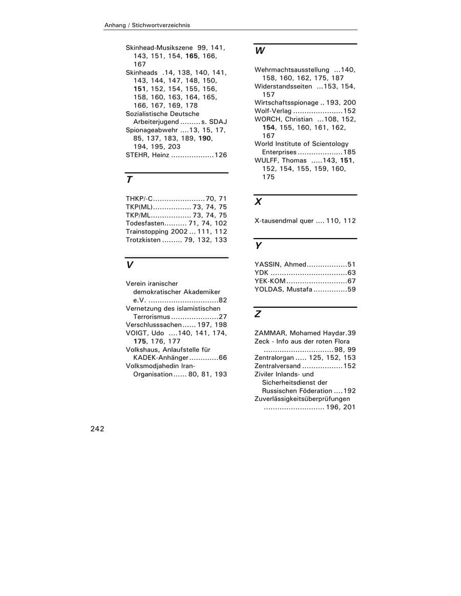 Seite 244 des Verfassungsschutzbericht 2002 Hamburg