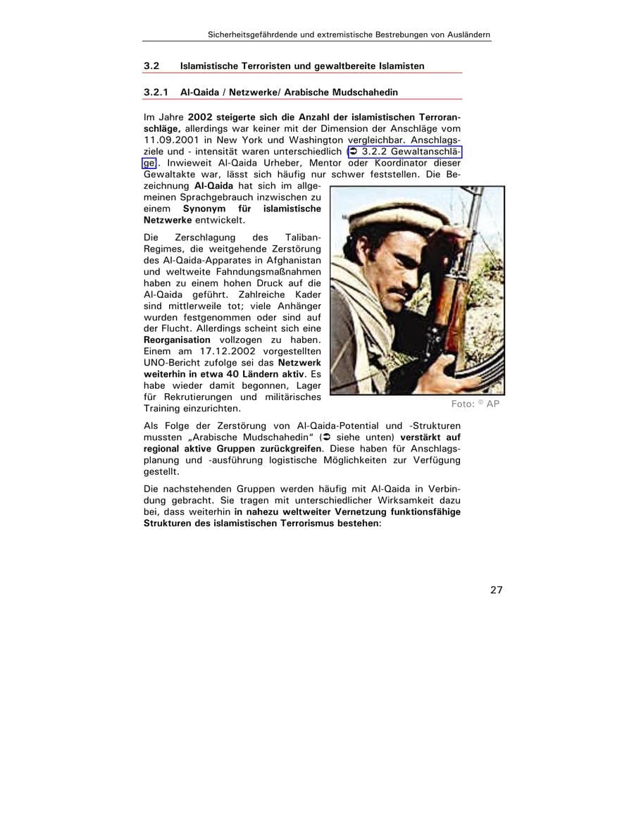 Seite 29 des Verfassungsschutzbericht 2002 Hamburg