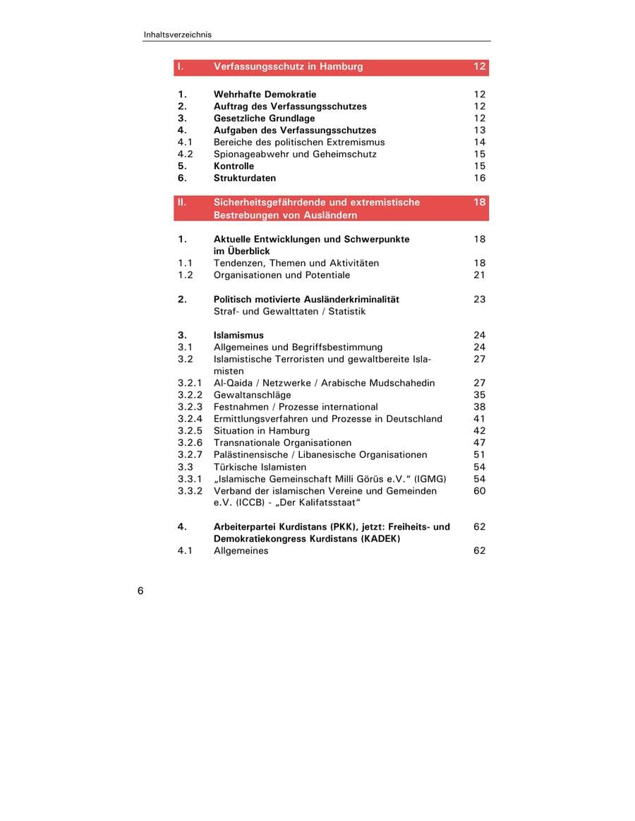 Seite 8 des Verfassungsschutzbericht 2002 Hamburg