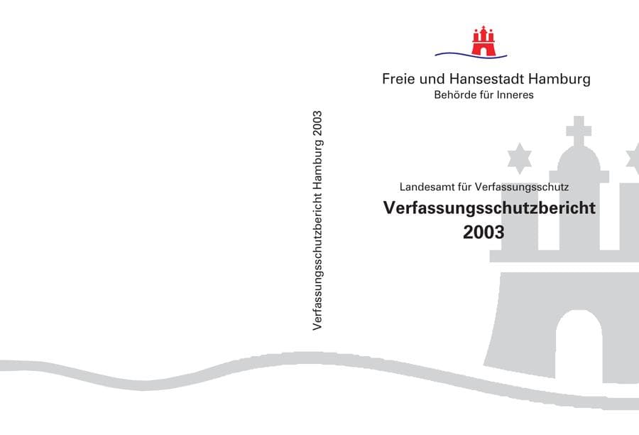 Seite 1 des Verfassungsschutzbericht 2003 Hamburg
