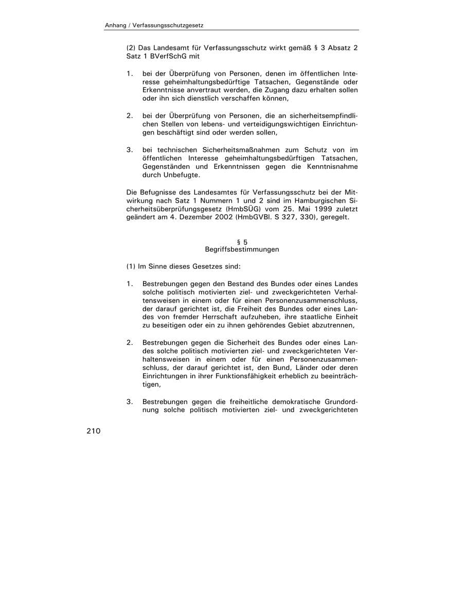 Seite 211 des Verfassungsschutzbericht 2003 Hamburg