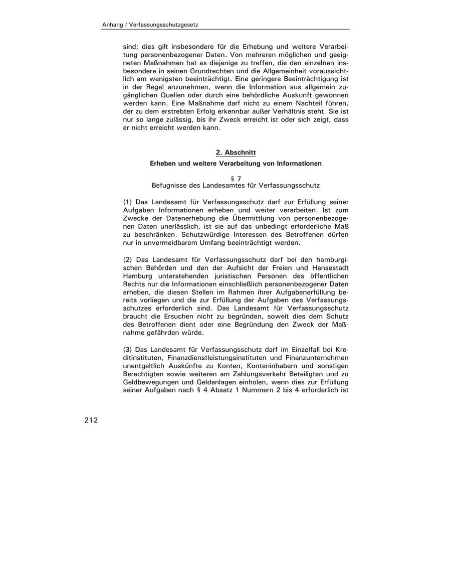 Seite 213 des Verfassungsschutzbericht 2003 Hamburg