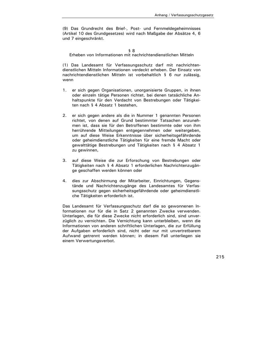 Seite 216 des Verfassungsschutzbericht 2003 Hamburg