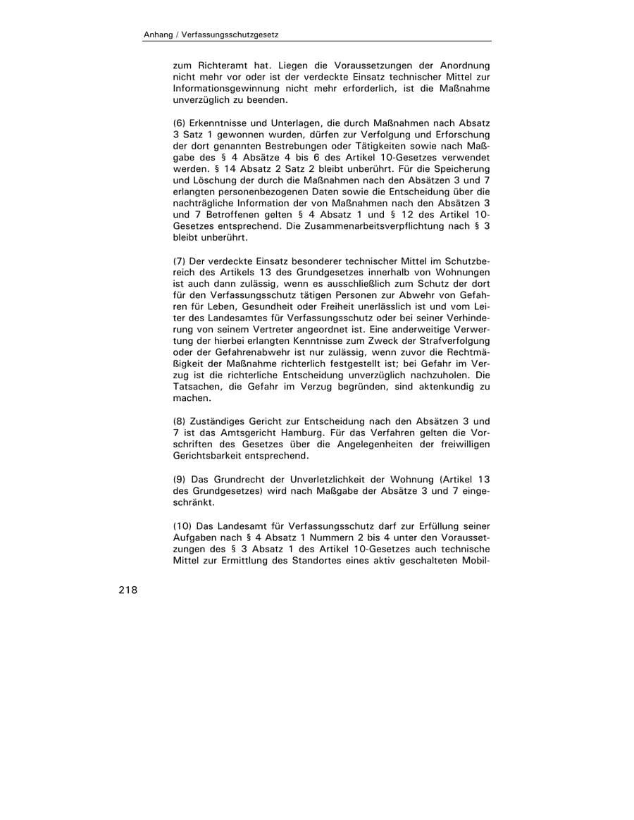 Seite 219 des Verfassungsschutzbericht 2003 Hamburg