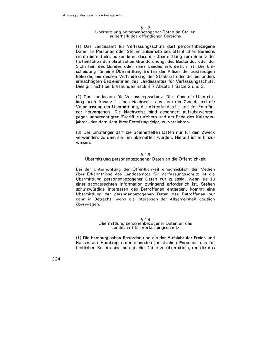 Seite 225 des Verfassungsschutzbericht 2003 Hamburg