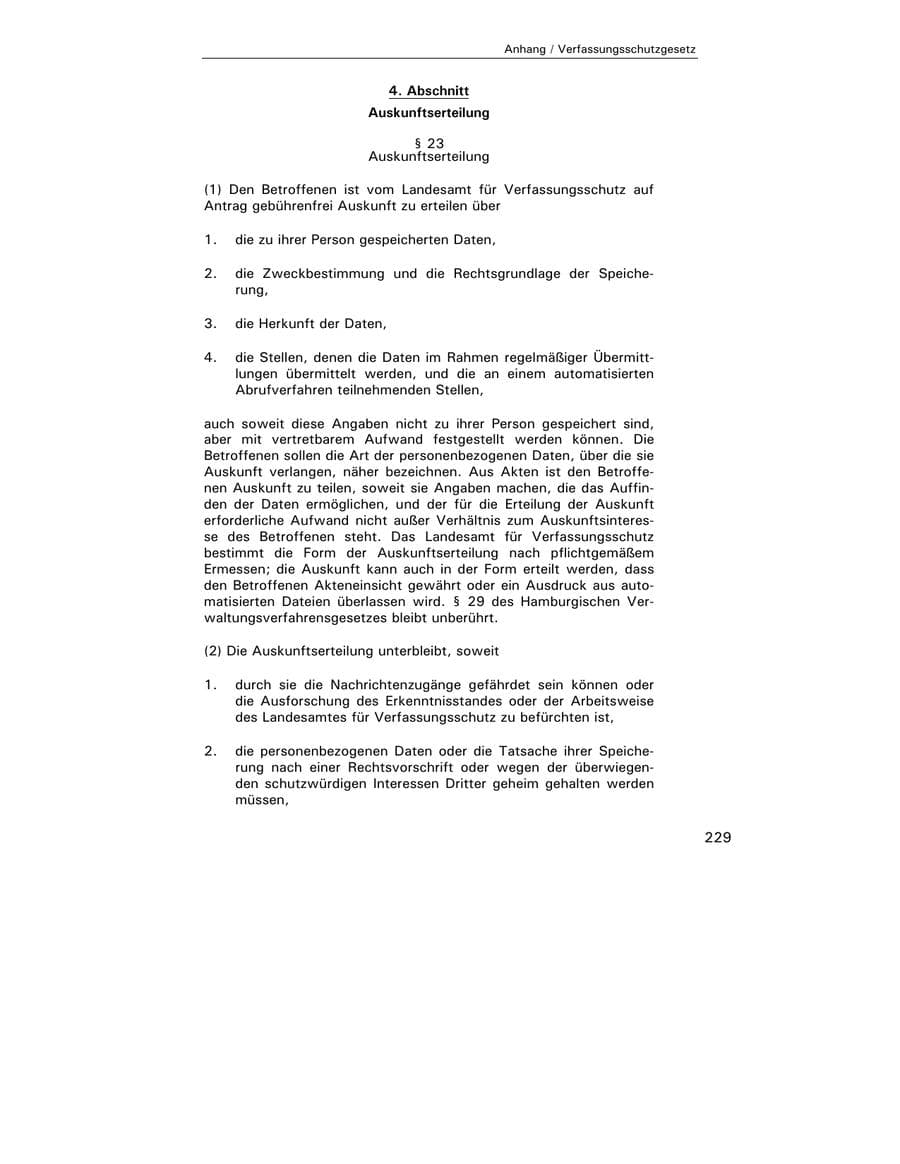 Seite 230 des Verfassungsschutzbericht 2003 Hamburg