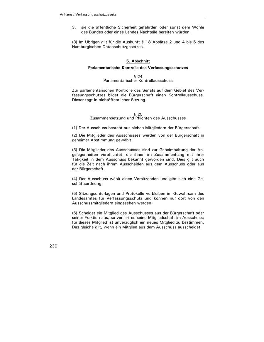 Seite 231 des Verfassungsschutzbericht 2003 Hamburg