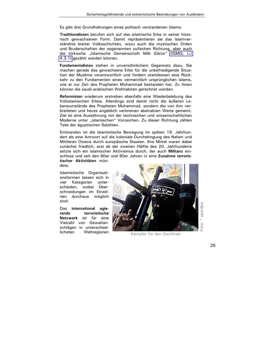 Seite 26 des Verfassungsschutzbericht 2003 Hamburg