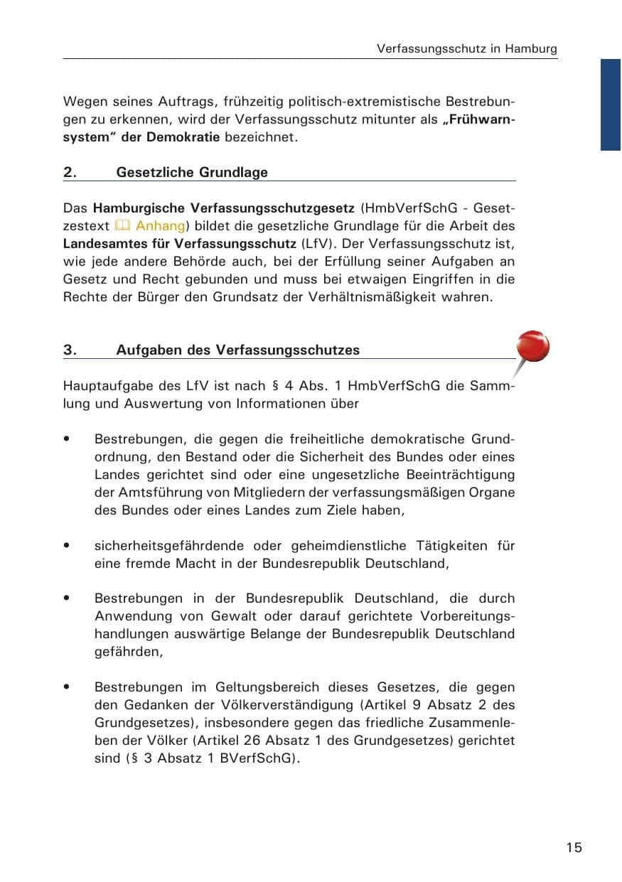 Seite 15 des Verfassungsschutzbericht 2005 Hamburg