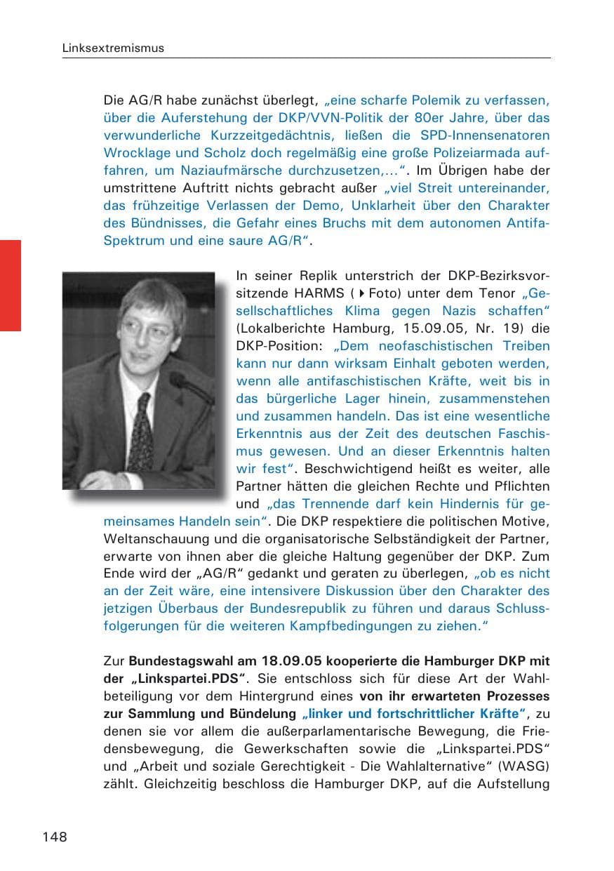 Seite 148 des Verfassungsschutzbericht 2005 Hamburg