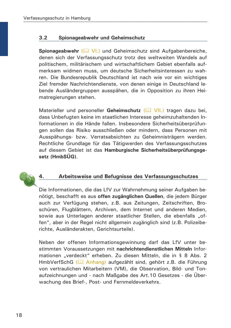 Seite 18 des Verfassungsschutzbericht 2005 Hamburg