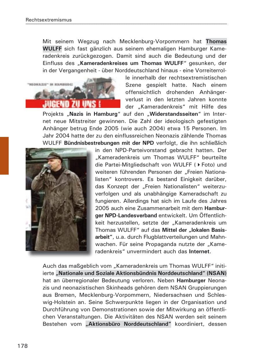 Seite 178 des Verfassungsschutzbericht 2005 Hamburg