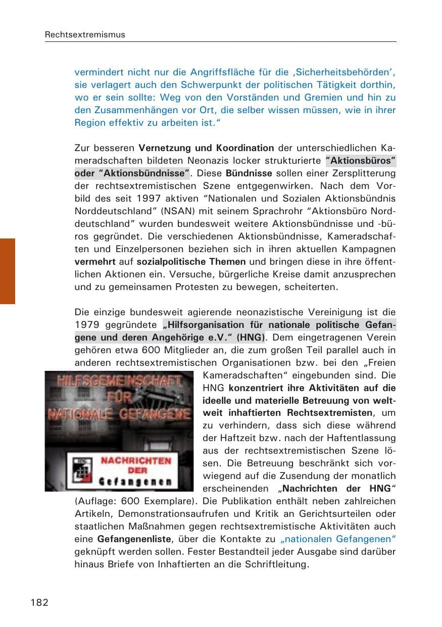 Seite 182 des Verfassungsschutzbericht 2005 Hamburg